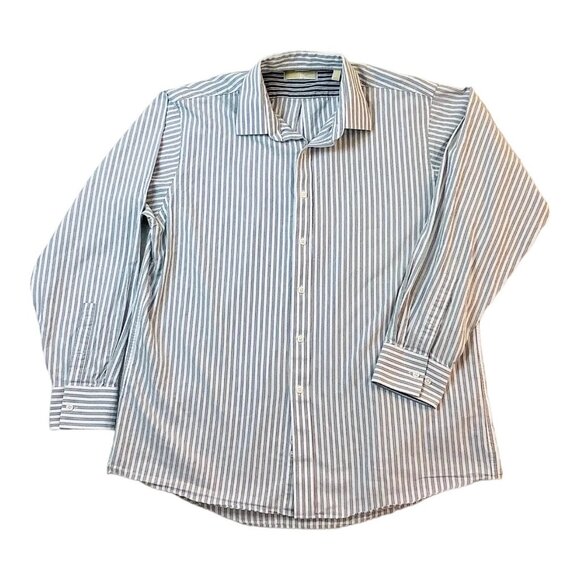 Michael Kors Other - Michael Kors Long Sleeve Button Up Gray Striped Shirt Size 17.5-34/35